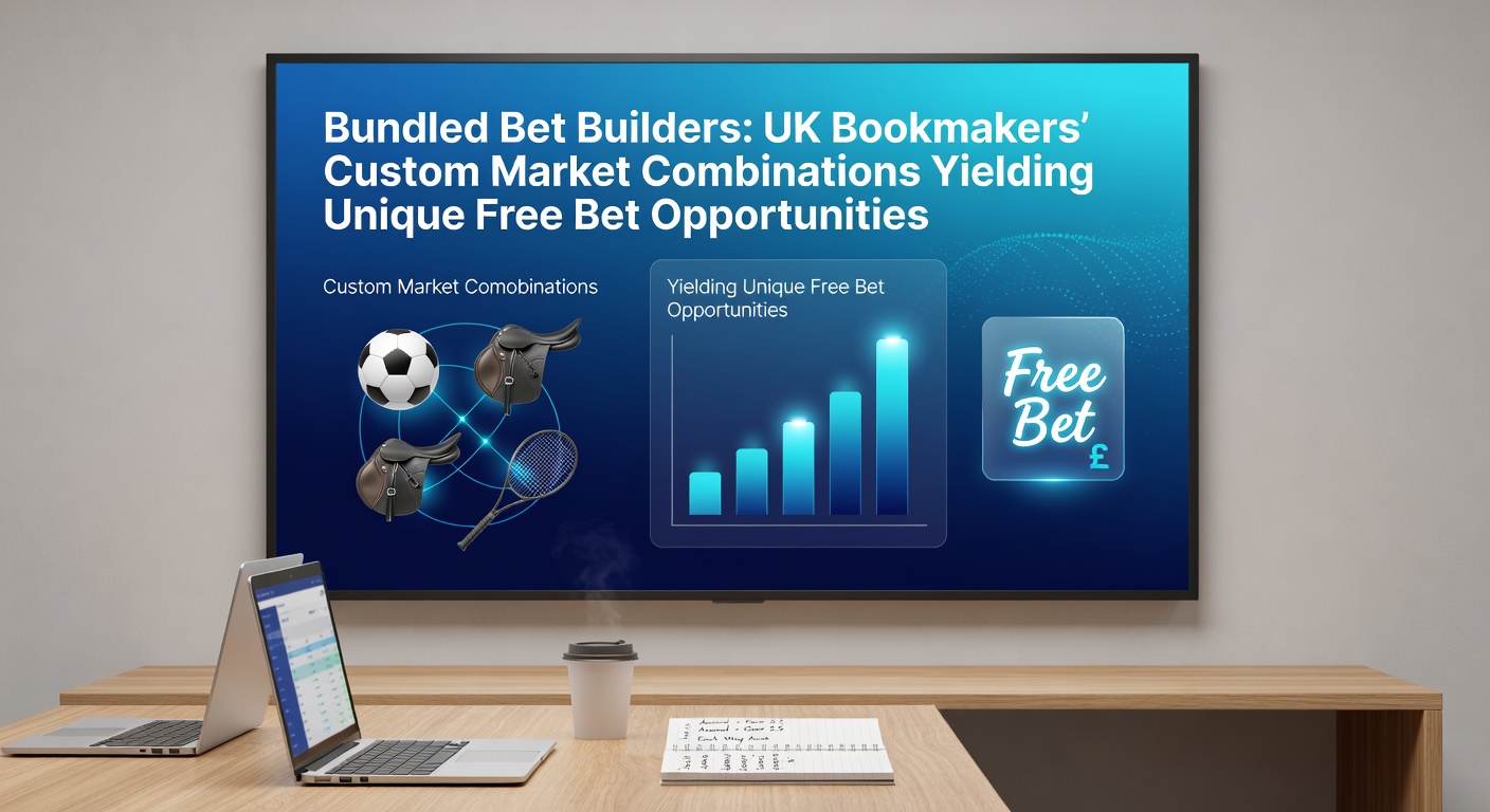 Close-up view of a bundled bet builder screen highlighting free bet eligibility indicators and custom market options