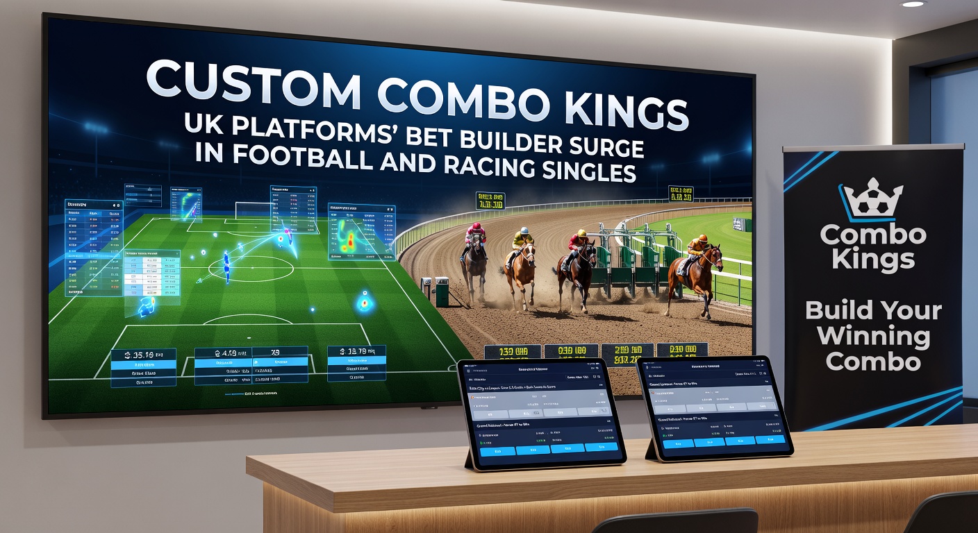 Close-up of a mobile bet slip building a custom combo for a Premier League match, overlaying horse racing props from an upcoming singles event
