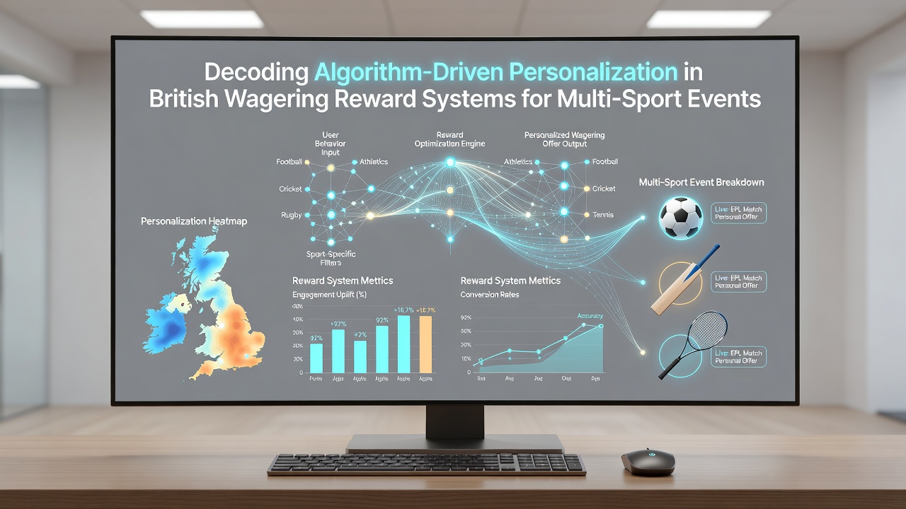 Dashboard interface displaying real-time personalization metrics for multi-sport reward distribution