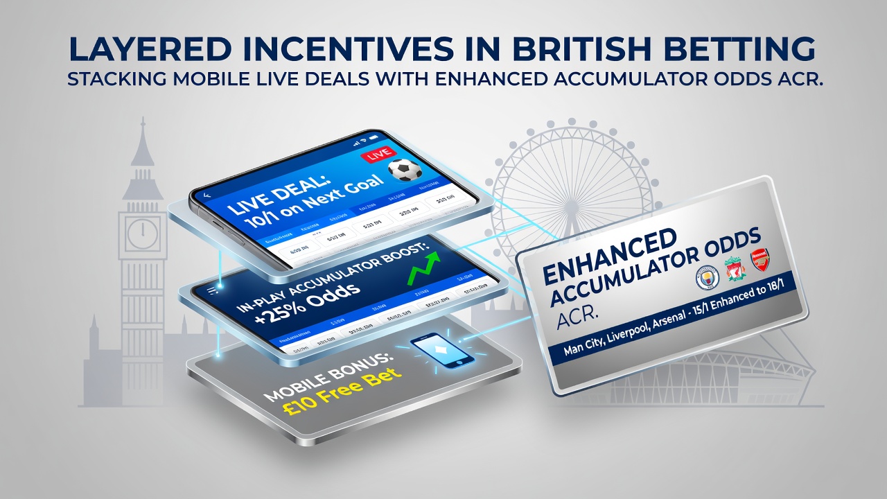 Diagram showing how mobile live deals connect to enhanced accumulator odds and feed into casino reward systems