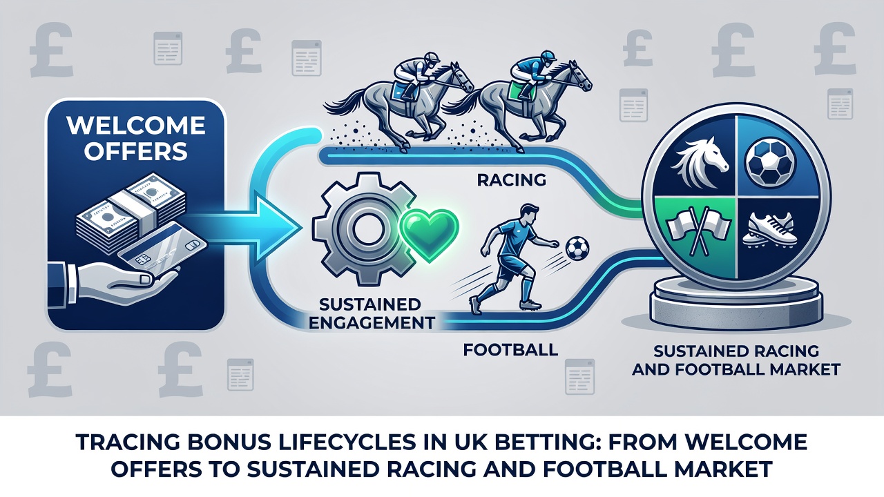 Football and racing bonus adjustments shown through market data visualizations and lifecycle progression charts