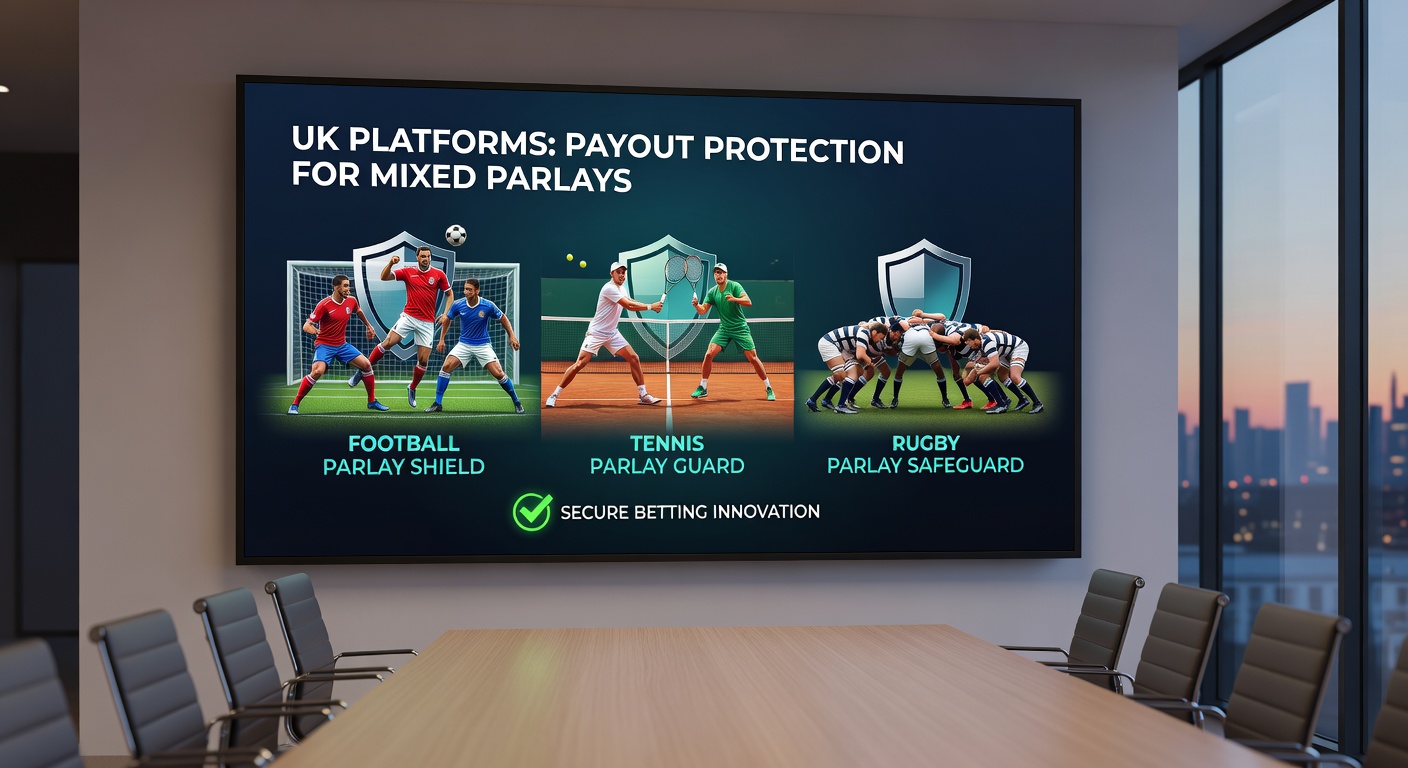 Diagram illustrating payout protection calculation for a mixed accumulator combining football, tennis, and racing bets