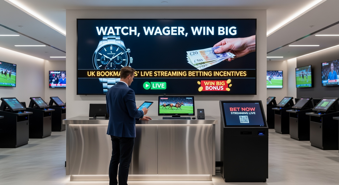 Mobile screen displaying a live horse racing stream with betting slip and cash-out option highlighted
